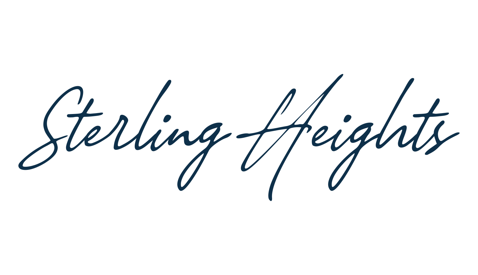 Sterling Heights, script handwritten fancy decorative calligraphy font preview