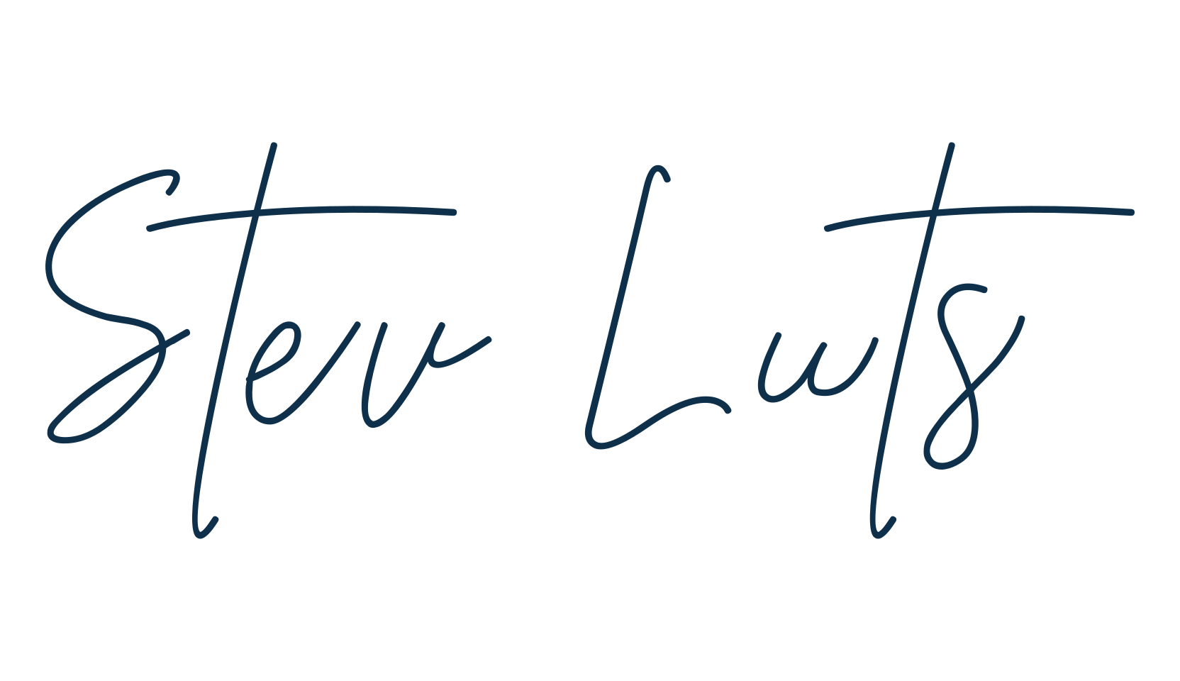 Stev Luts, script handwritten fancy decorative calligraphy font preview