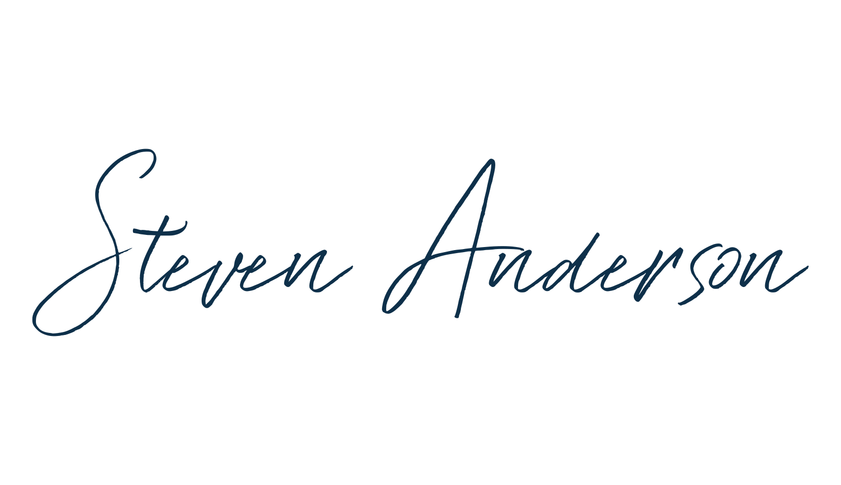 Steven Anderson, handwriting font preview
