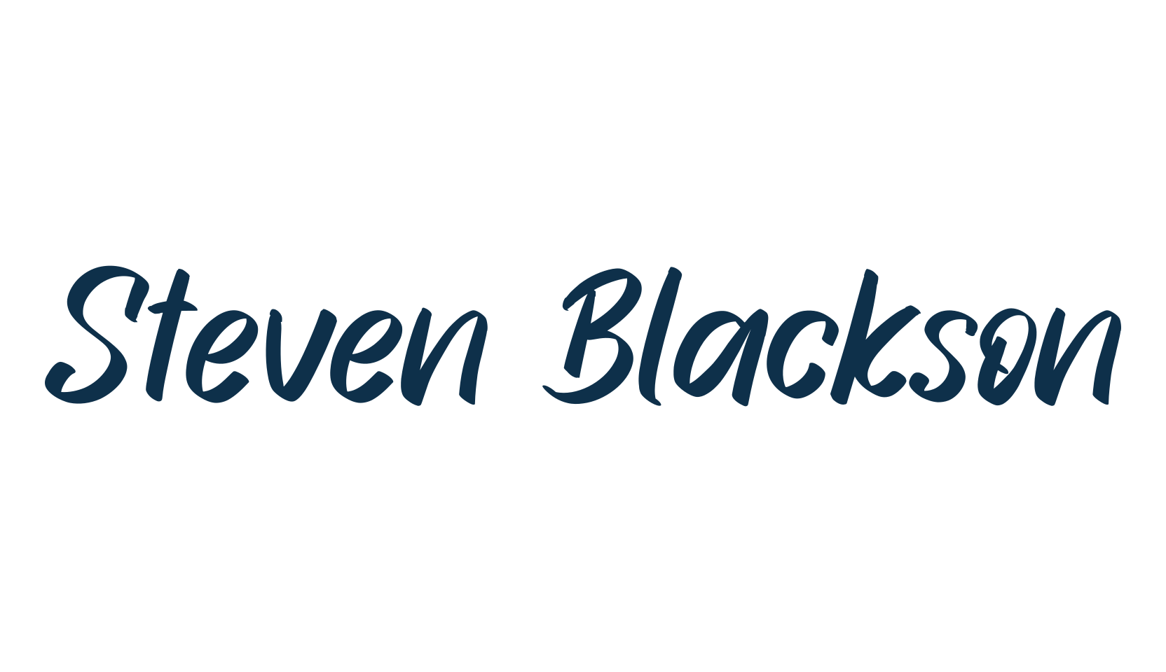 Steven Blackson, brush font preview