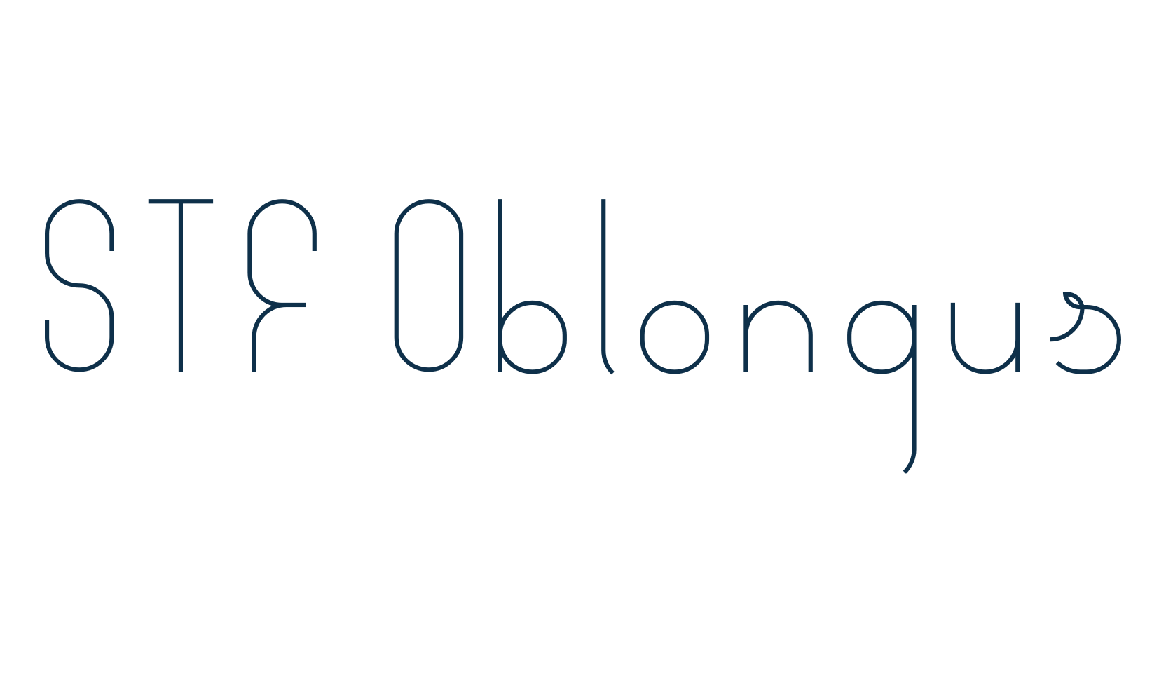 STF Oblongus, basic sans serif font preview