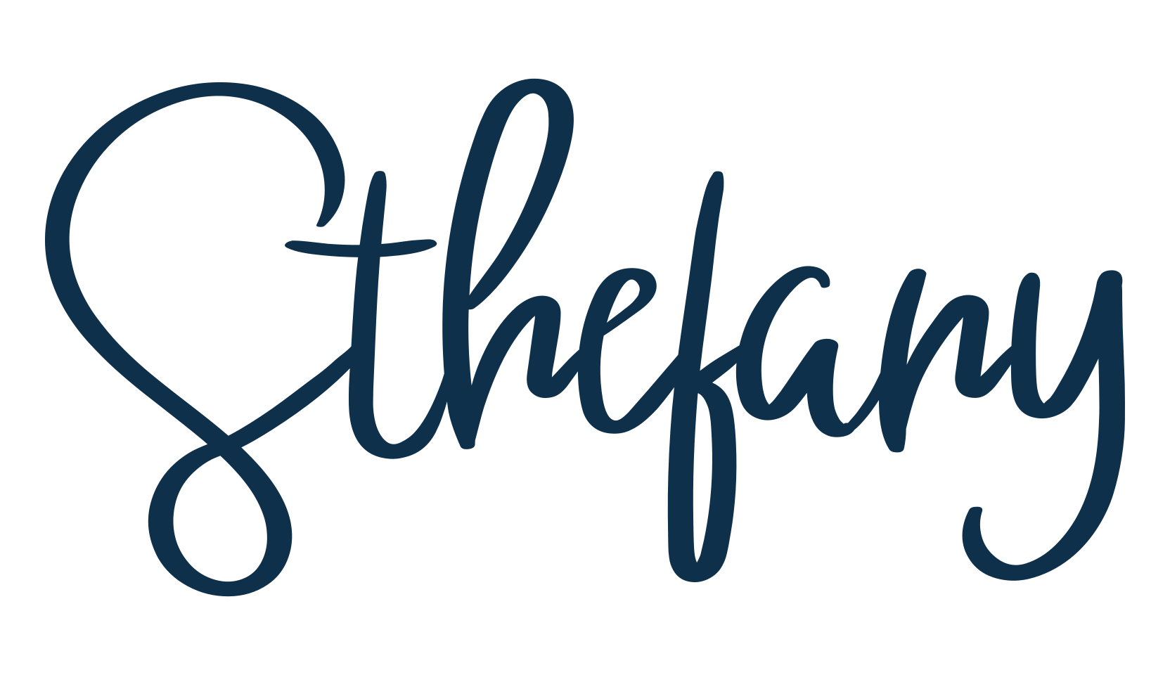 Sthefany, handwriting font preview