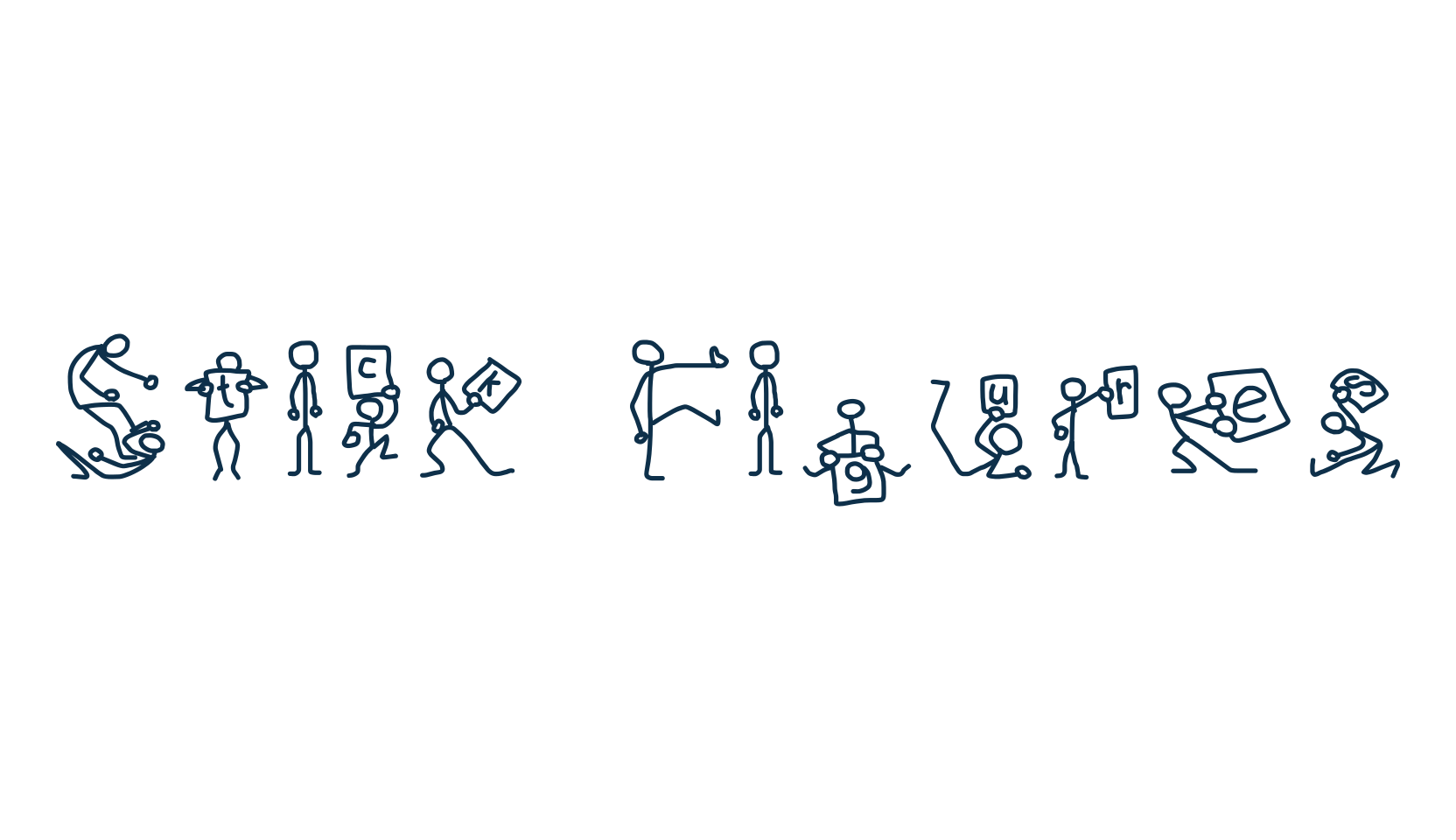 Stick Figures, fancy decorative font preview