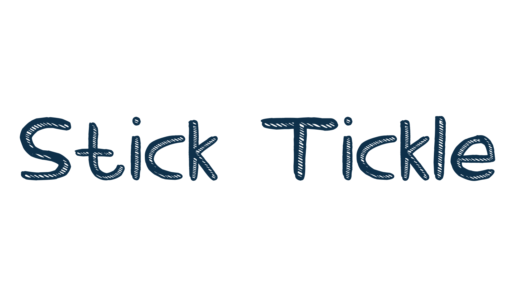 Stick Tickle, fancy cartoon decorative font preview