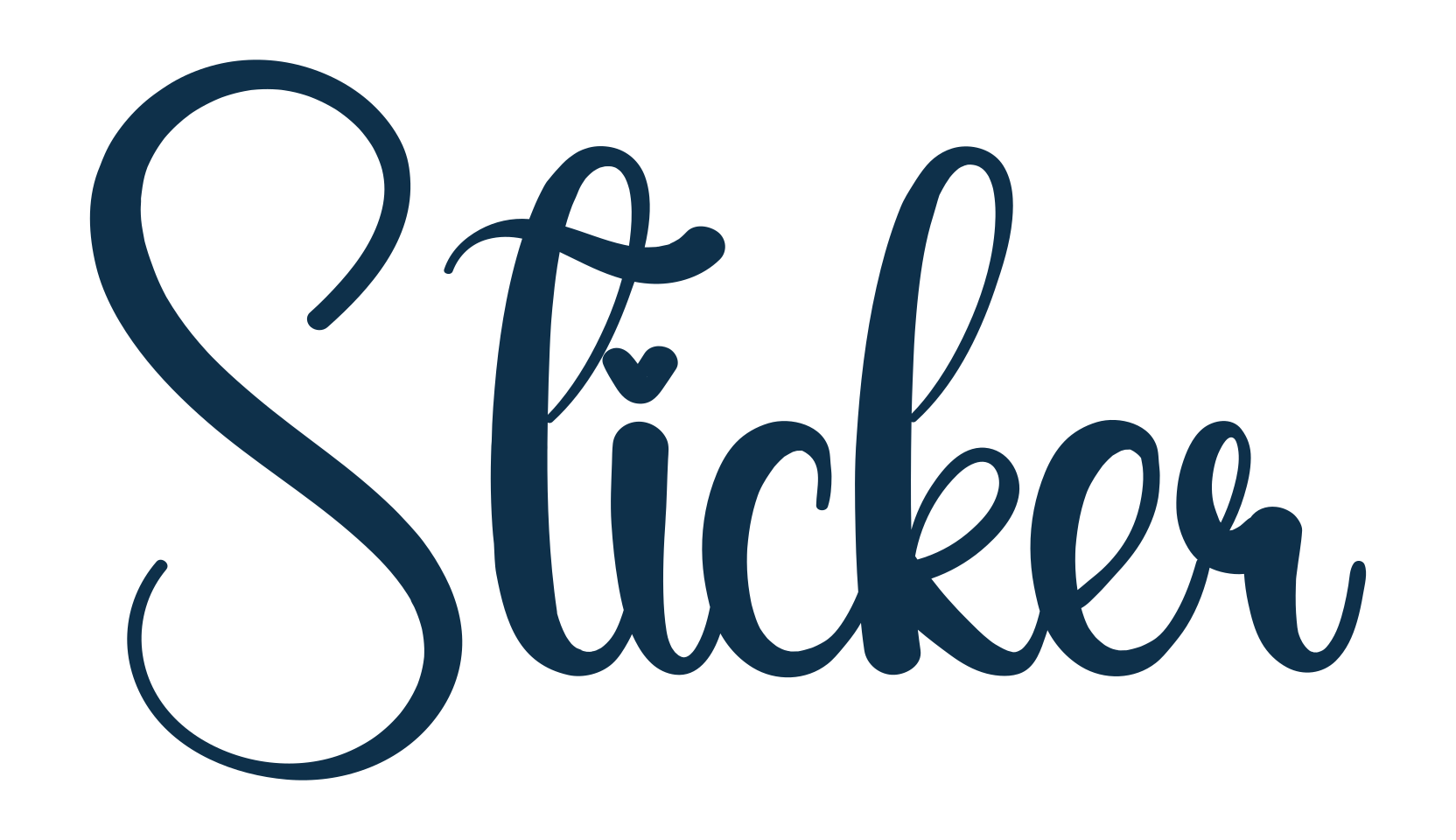 Sticker (sticker-3), fancy various decorative script calligraphy font preview