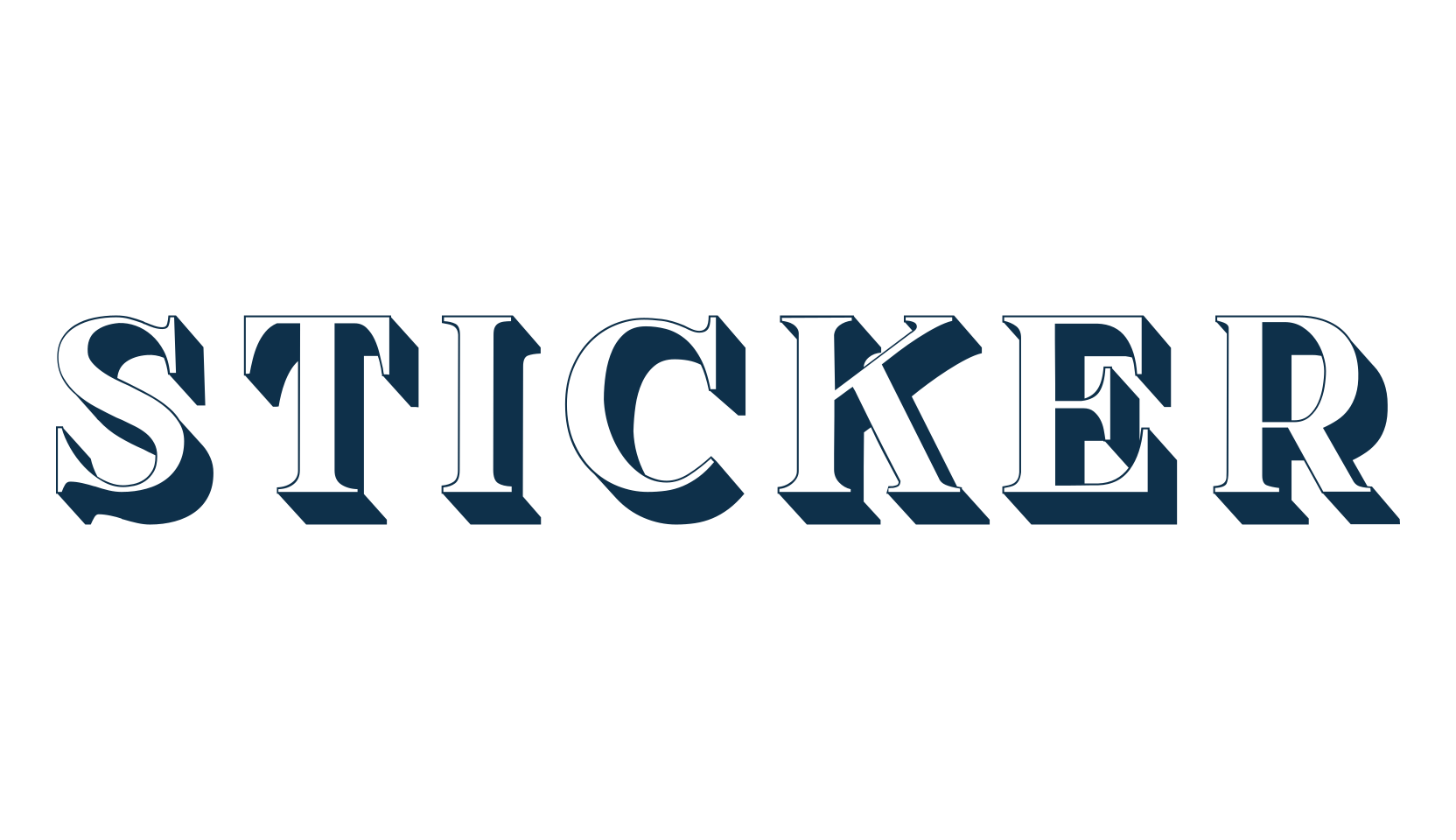 Sticker, fancy various basic font preview