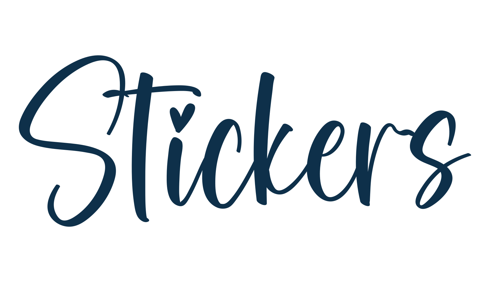 Stickers (stickers-2), script handwritten fancy decorative calligraphy font preview