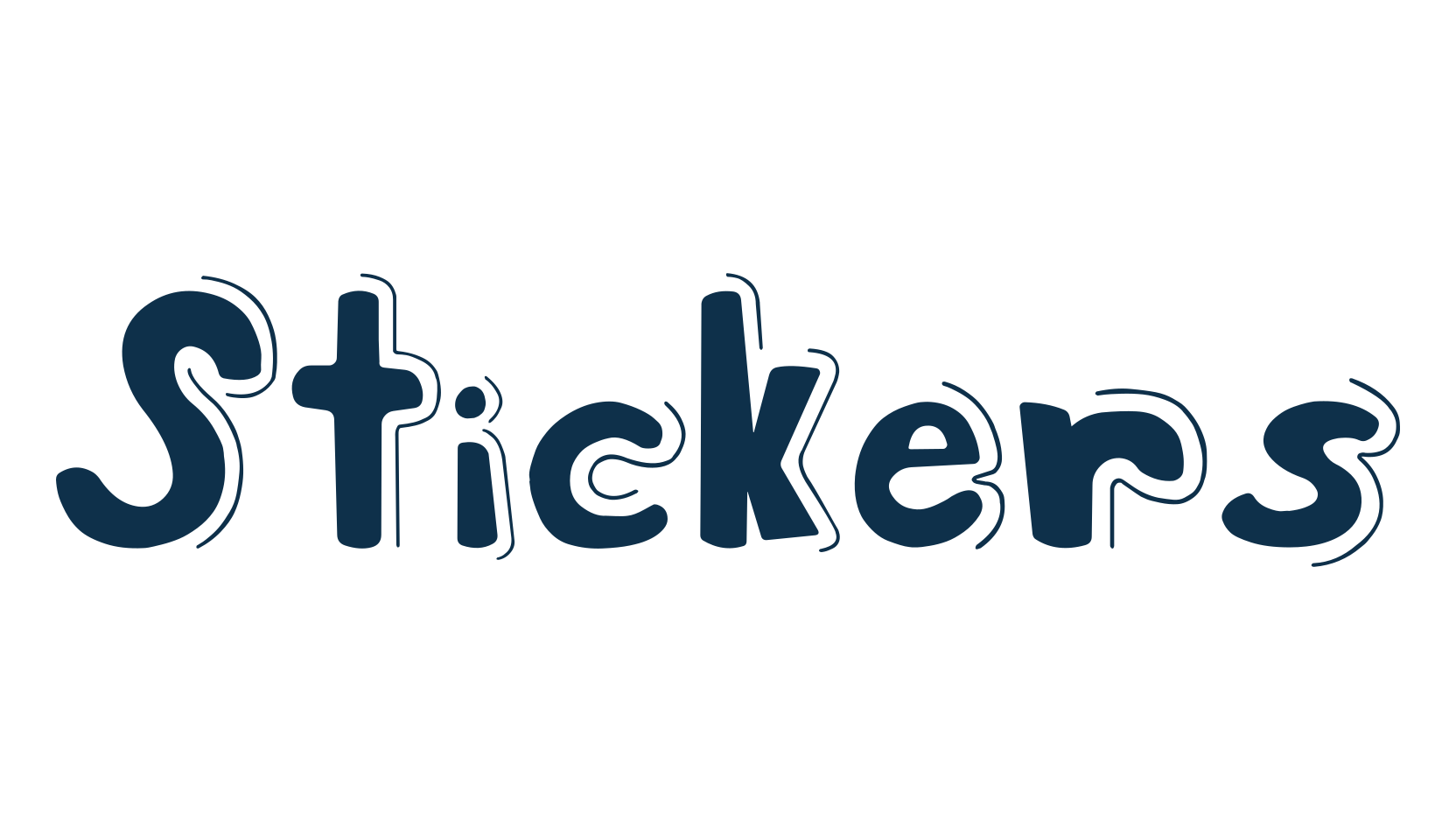 Stickers, fancy cartoon decorative font preview