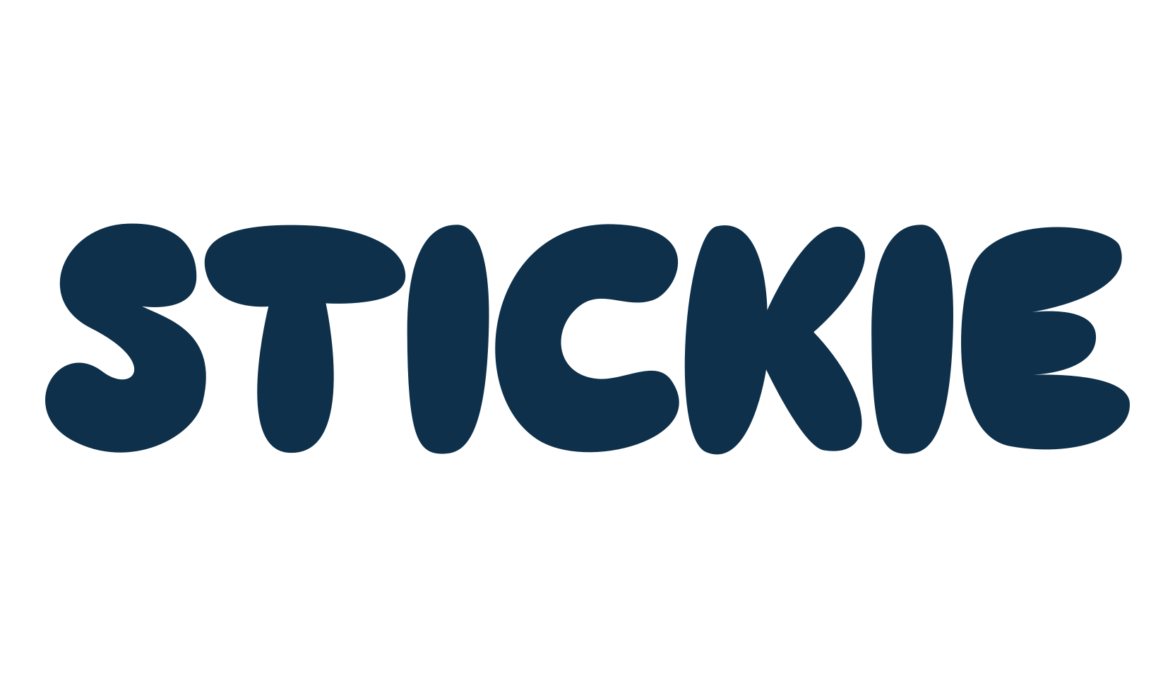 Stickie, fancy cartoon decorative font preview