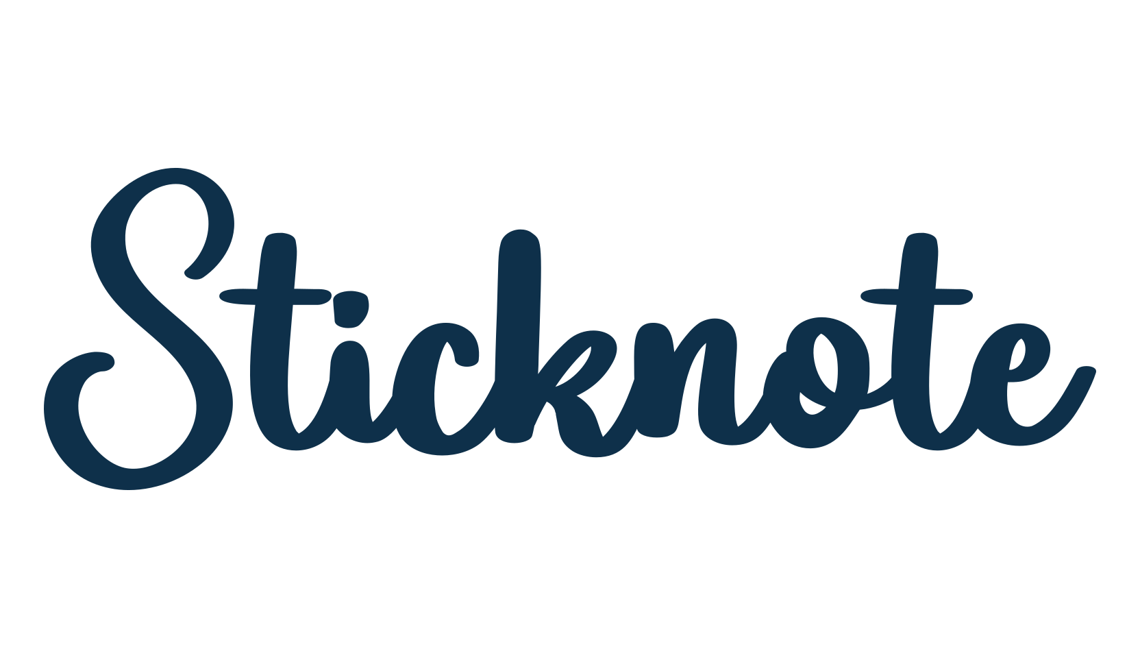 Sticknote, fancy decorative font preview