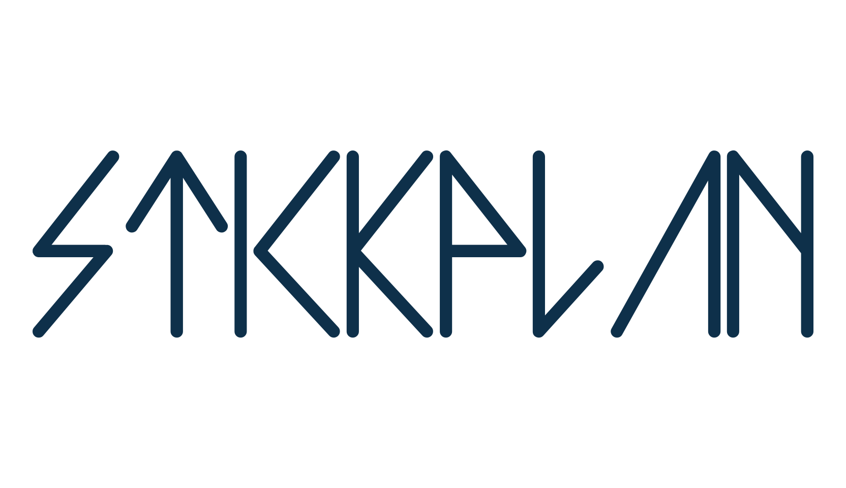 Stickplan, modern font preview