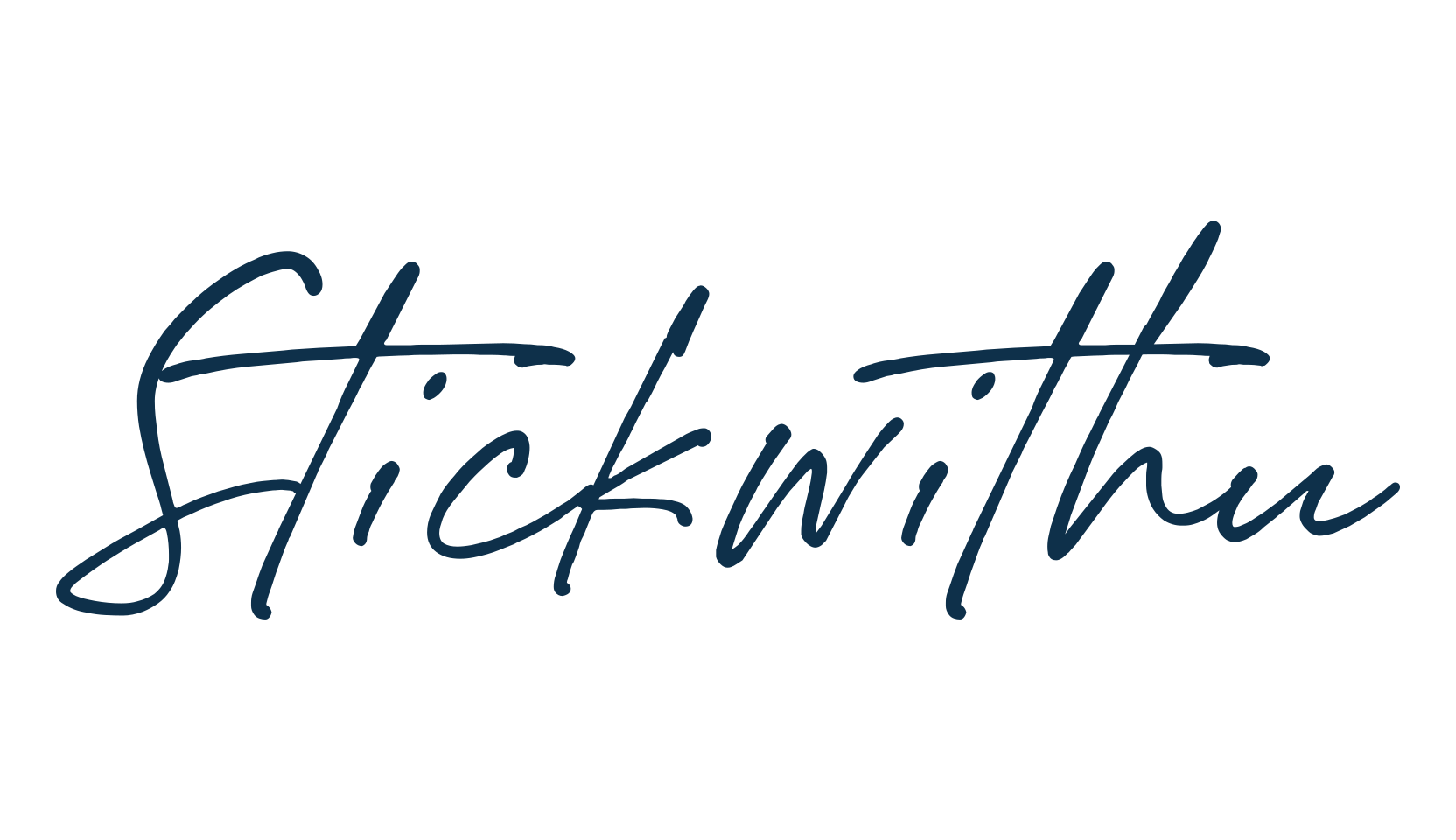Stickwithu, handwriting font preview