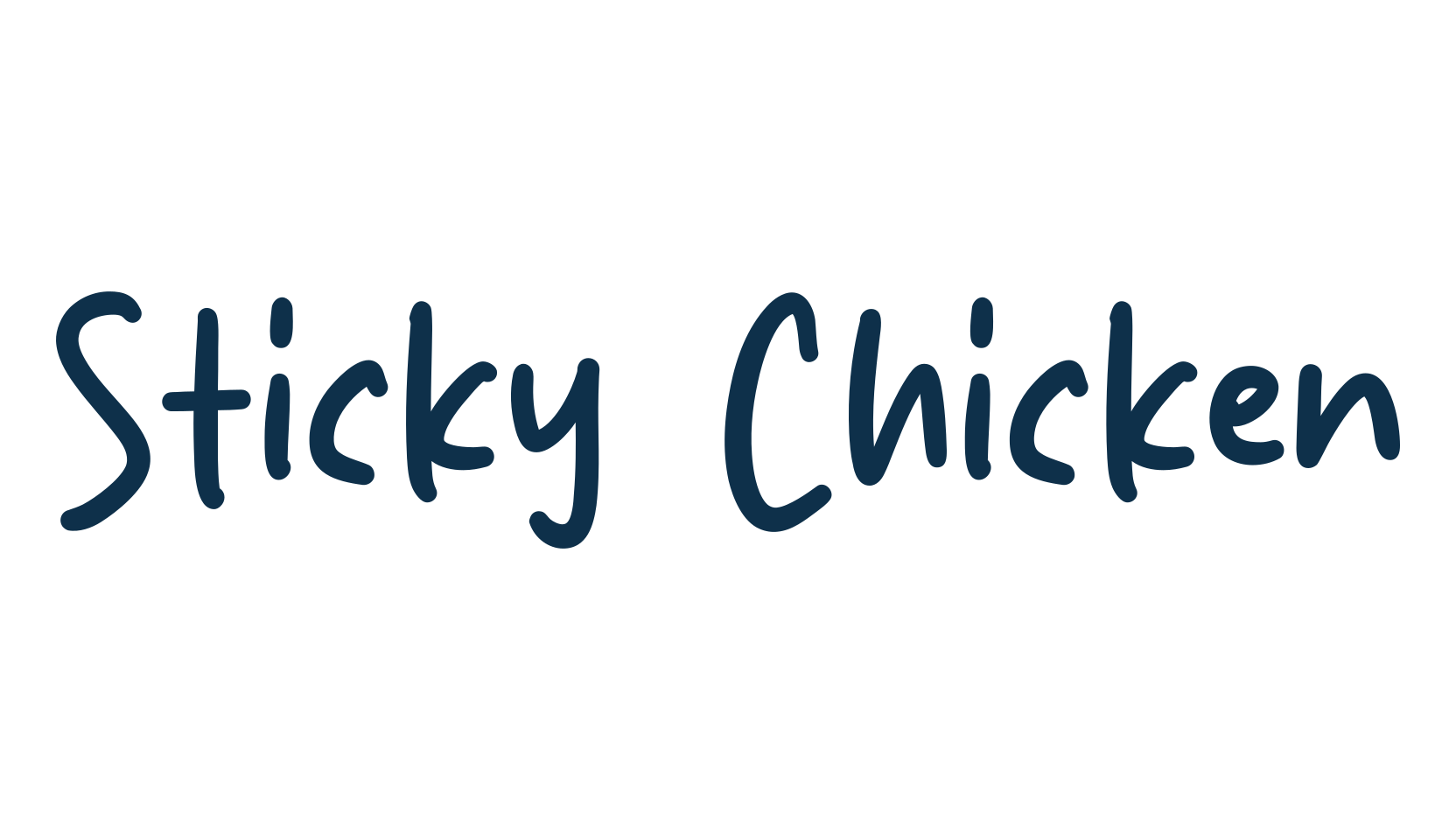 Sticky Chicken, handwriting font preview