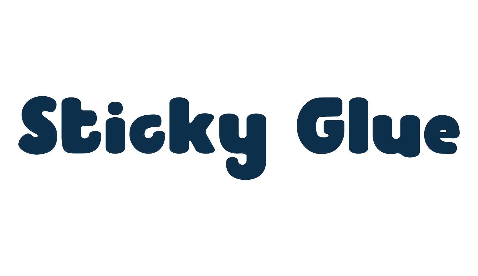 Sticky Glue, various font preview
