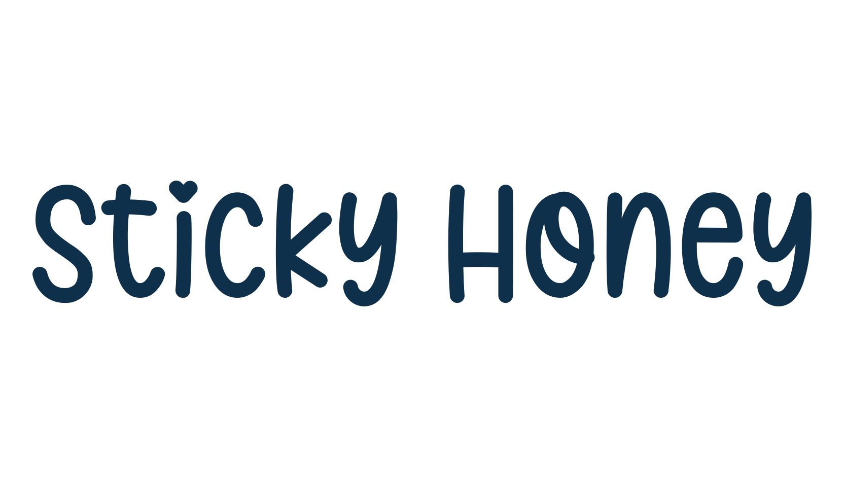 Sticky Honey, fancy various decorative script calligraphy font preview