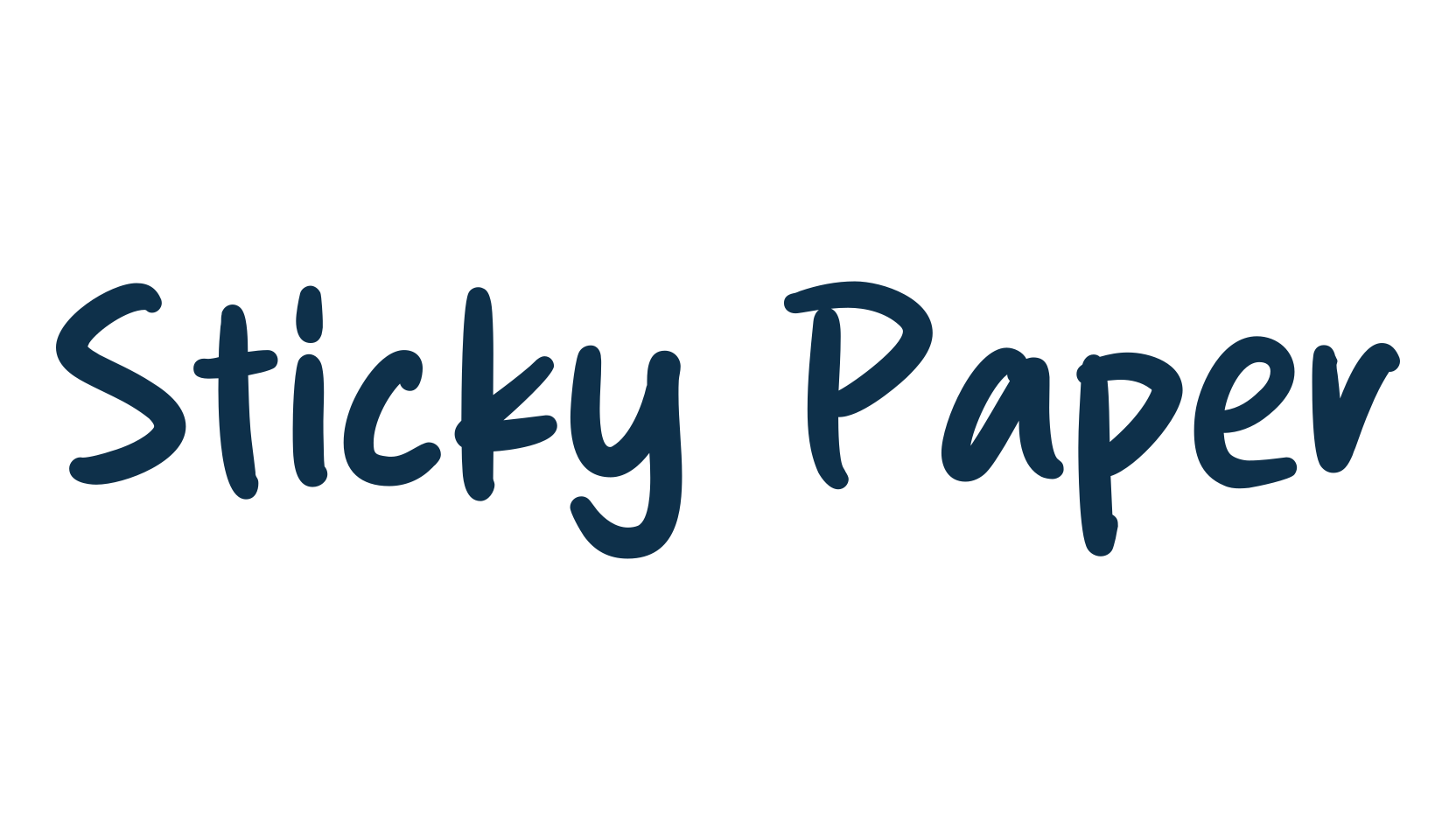 Sticky Paper, script handwritten fancy decorative calligraphy font preview