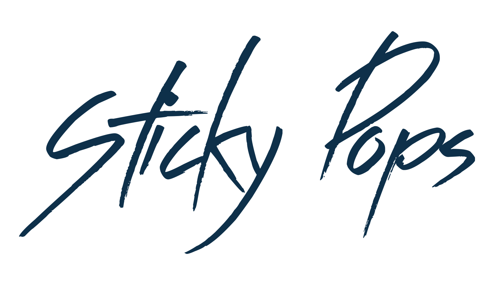 Sticky Pops, handwriting font preview