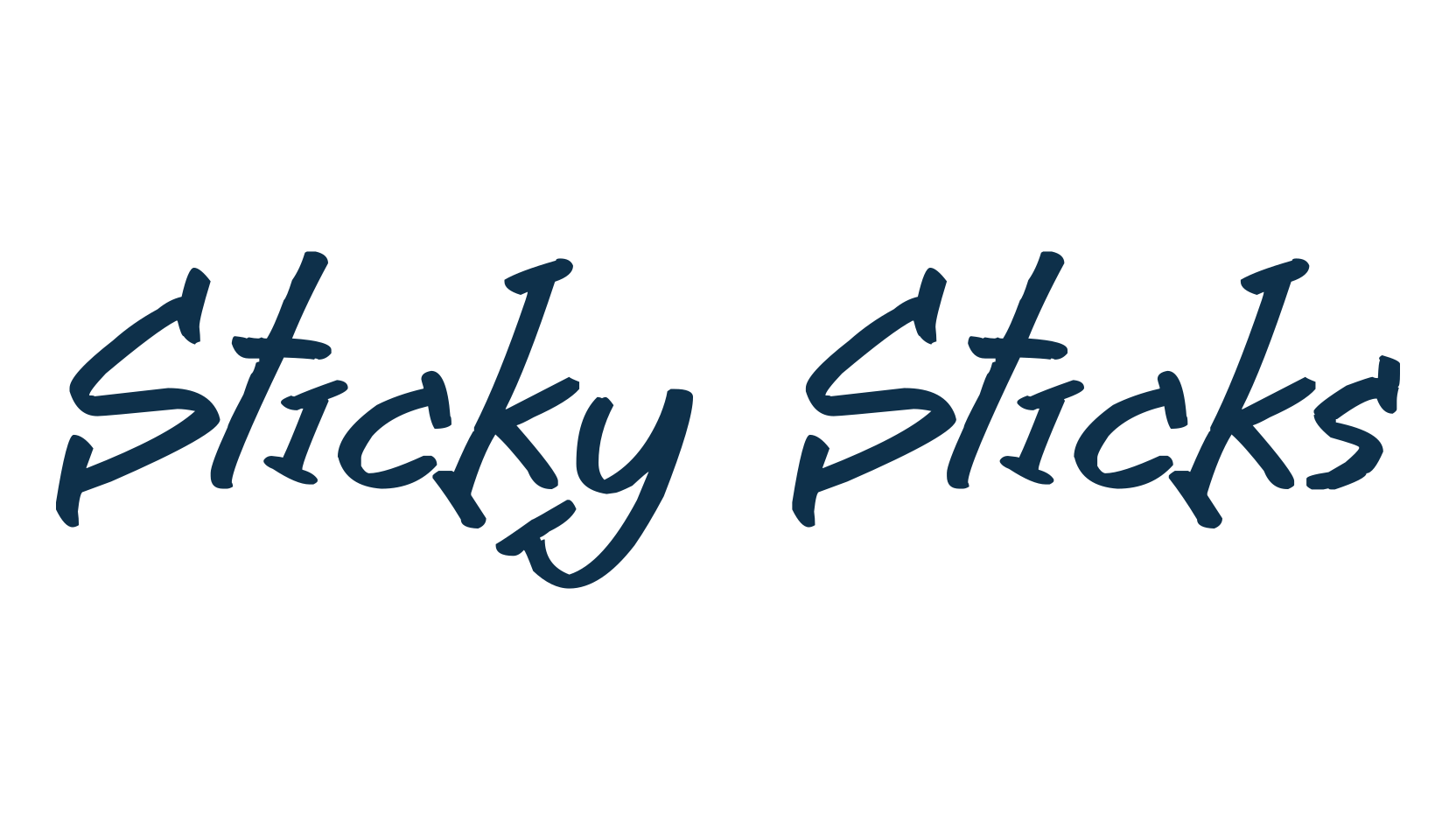 Sticky Sticks, fancy cartoon decorative font preview