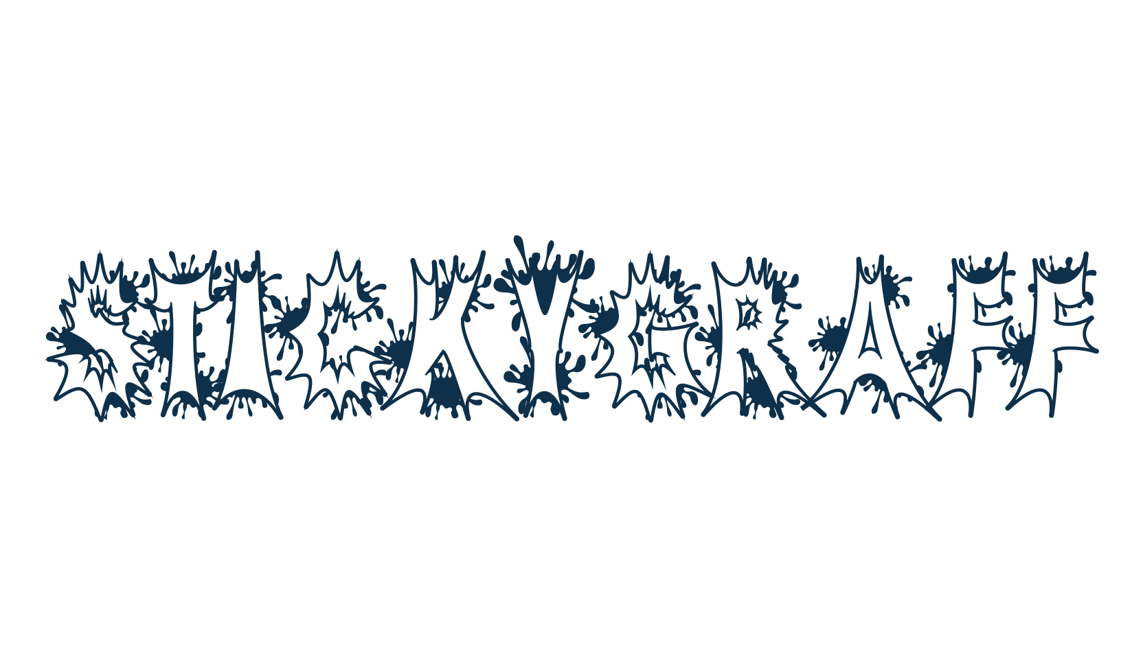 Stickygraff, graffiti font preview