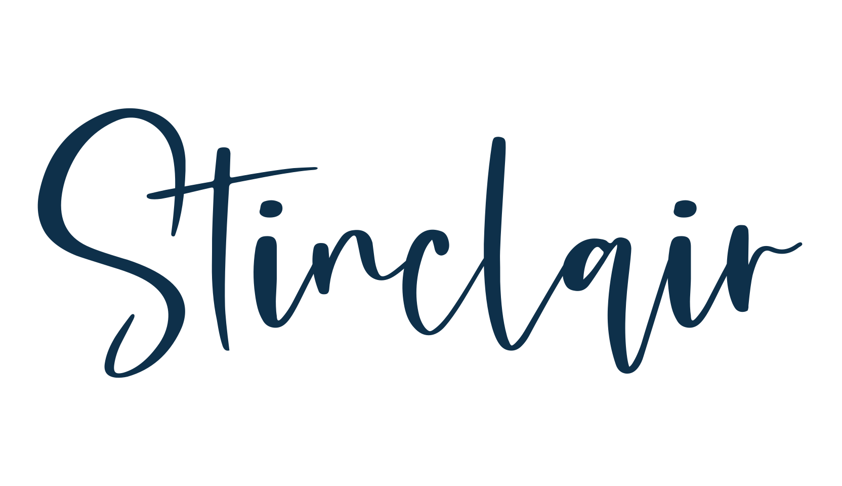 Stinclair, script handwritten fancy decorative calligraphy font preview
