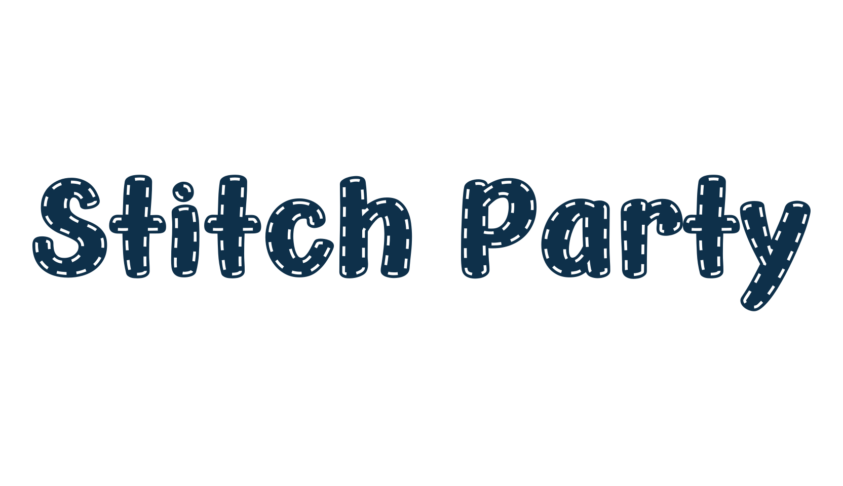 Stitch Party, fancy decorative font preview