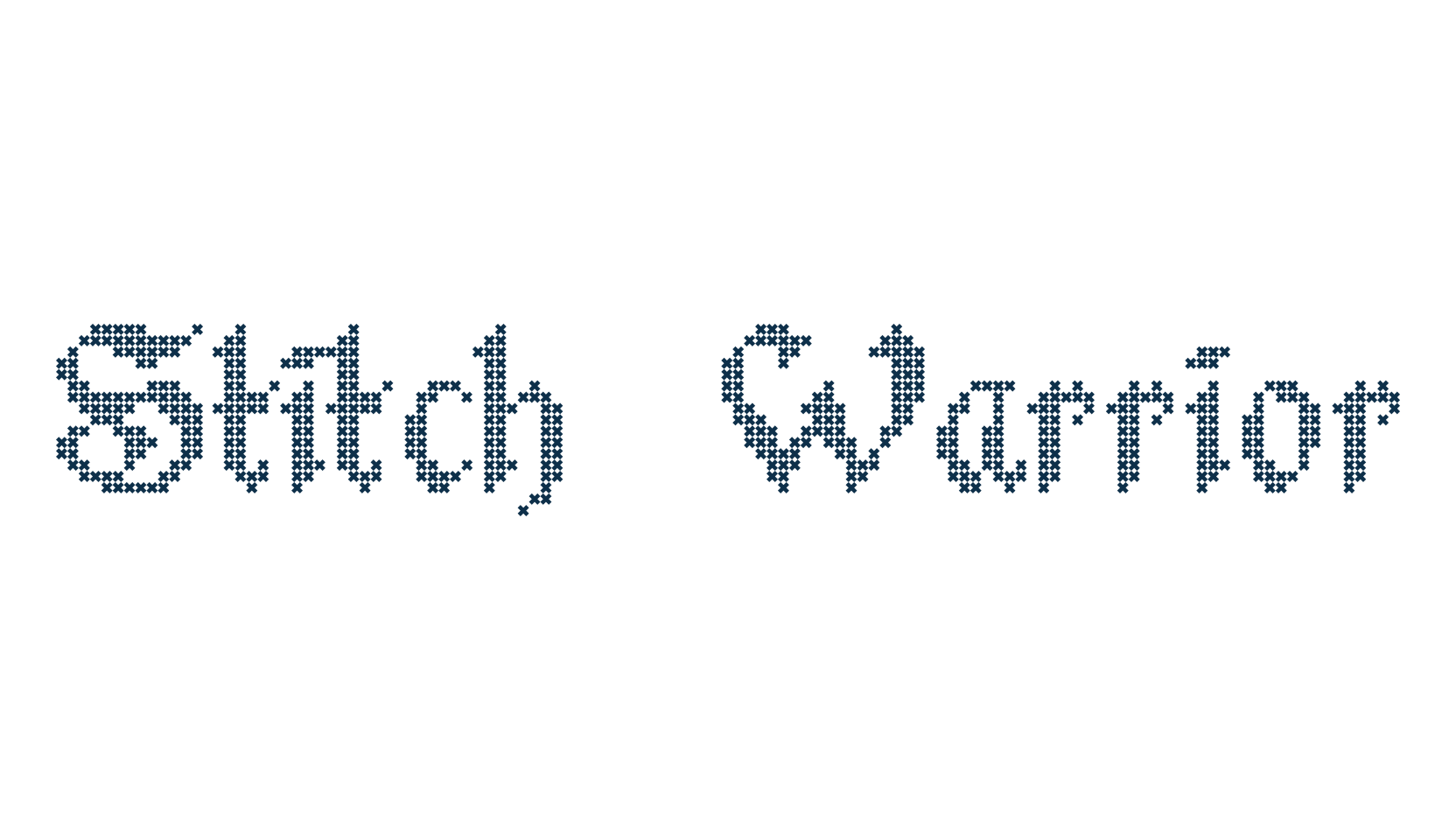 Stitch Warrior, fancy various gothic font preview