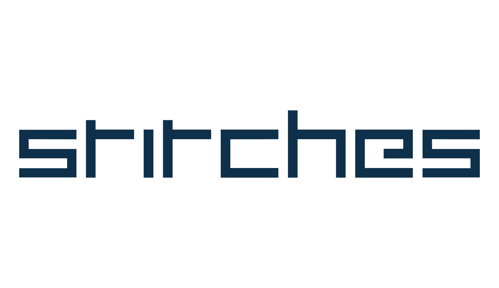 Stitches (stitches), techno square sci-fi font preview