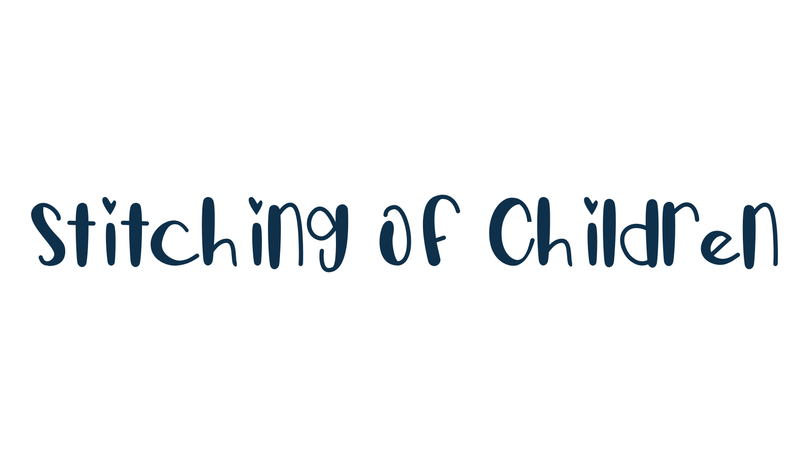 Stitching Of Children, fancy cartoon decorative font preview