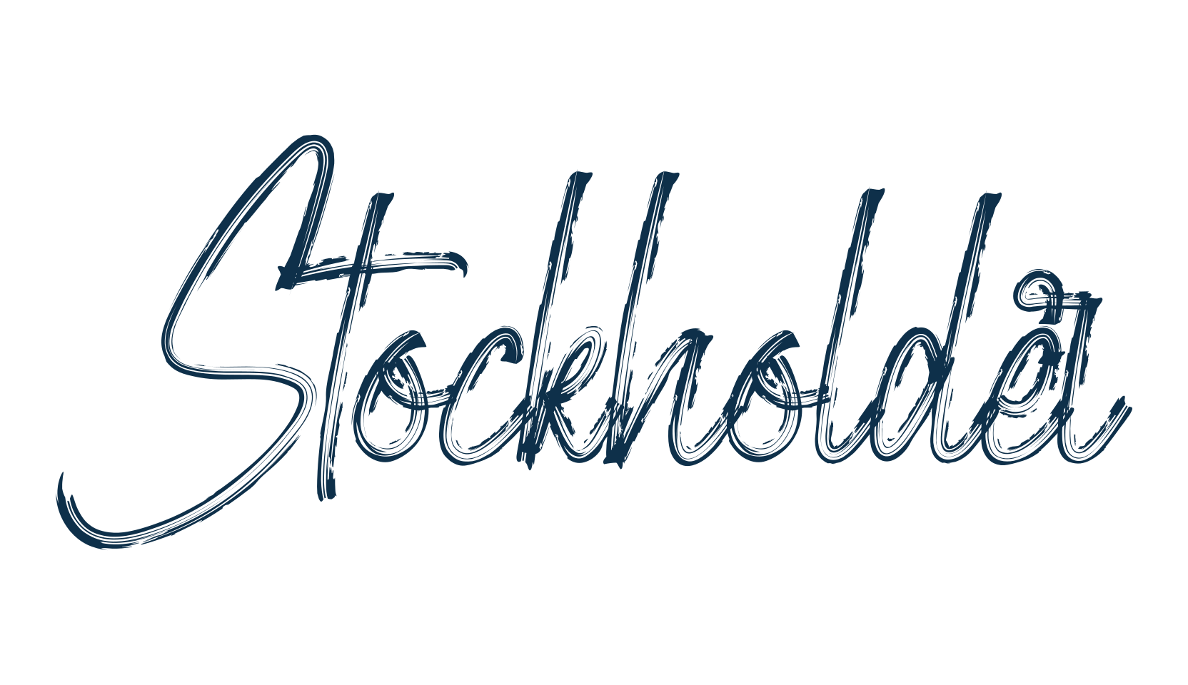 Stockholder, brush font preview