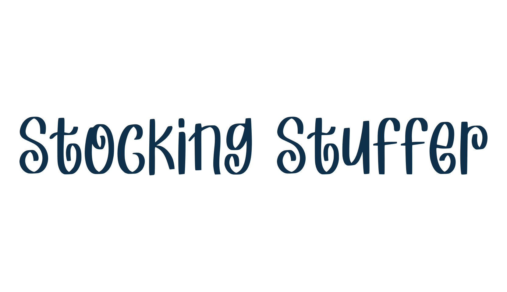 Stocking Stuffer, fancy decorative font preview