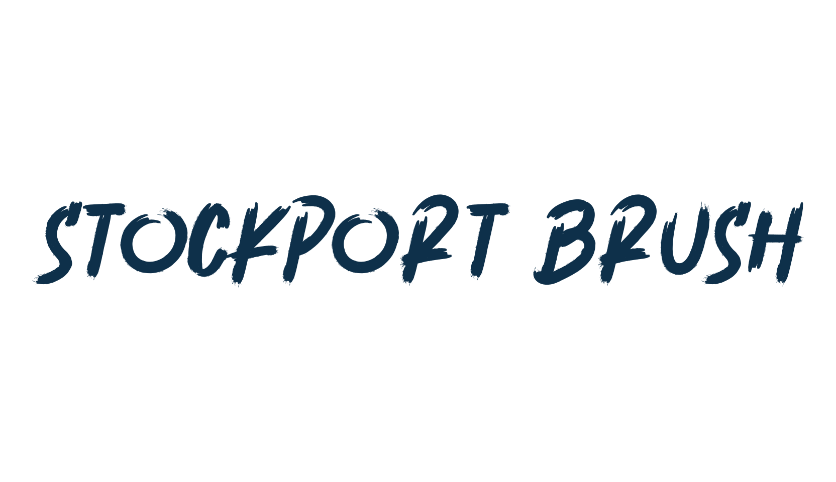 Stockport Brush, script brush fancy decorative calligraphy font preview
