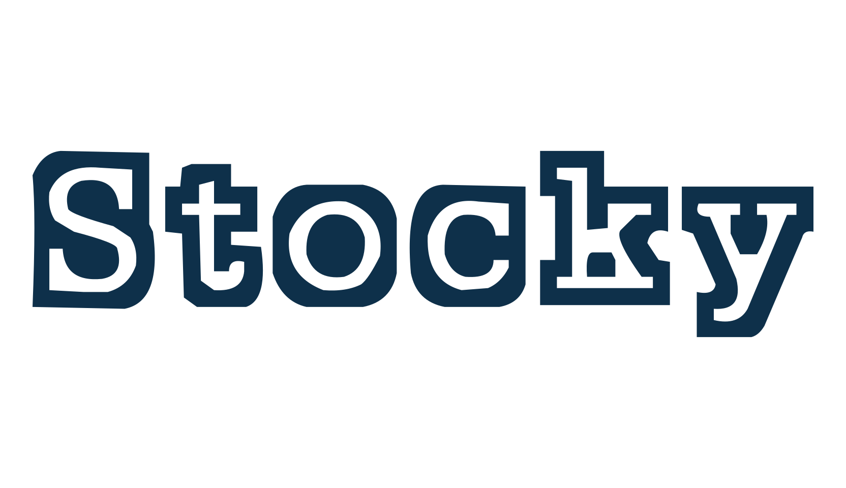 Stocky, various font preview
