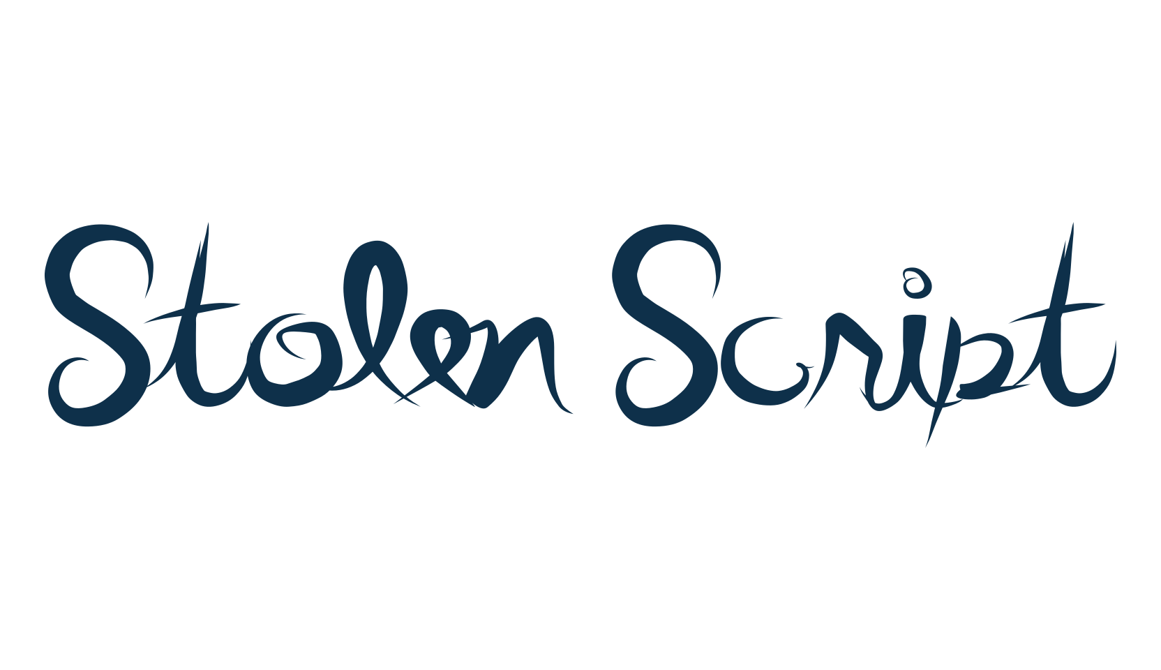 Stolen Script, display market font preview