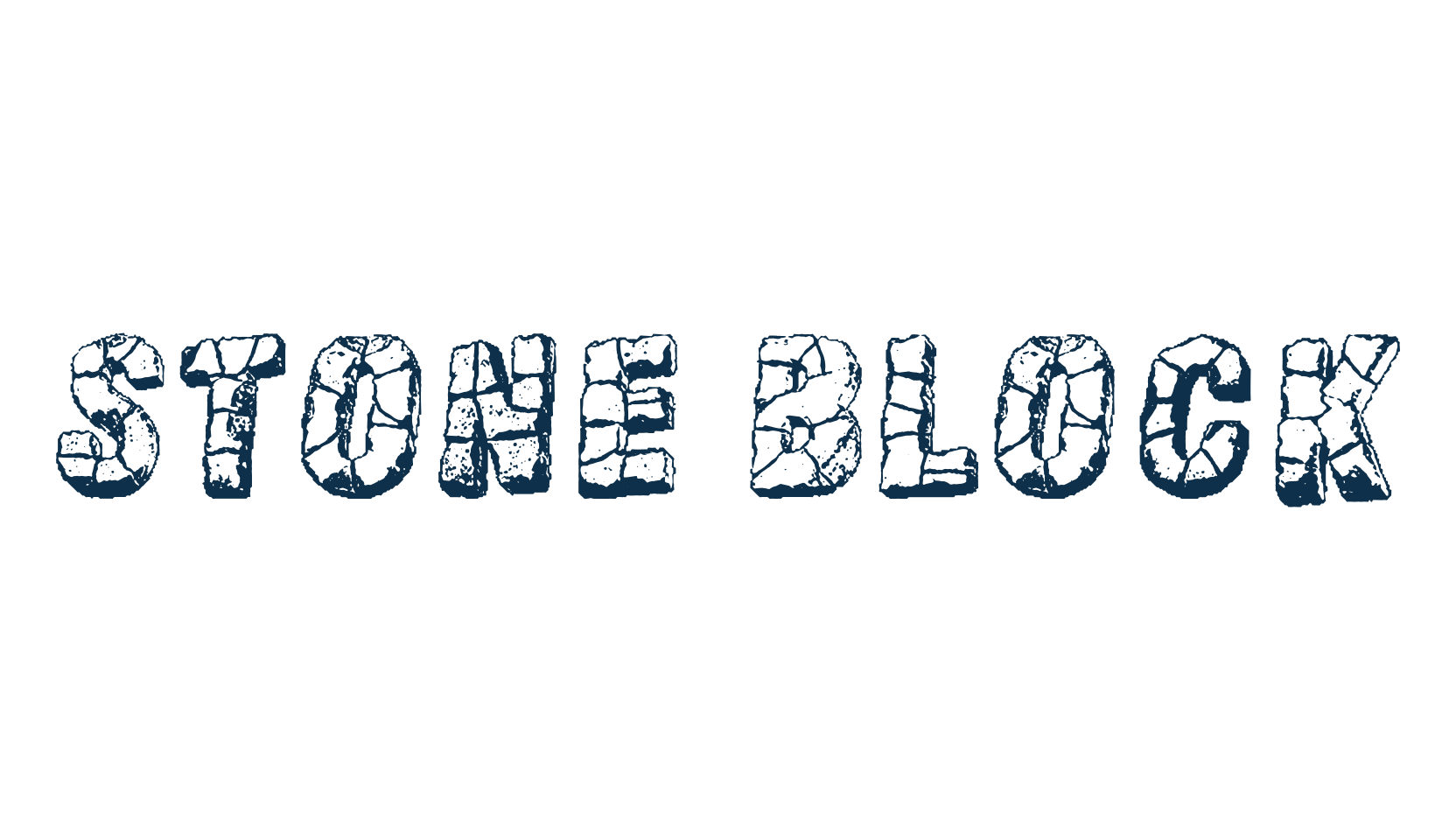 Stone block, decorative font preview