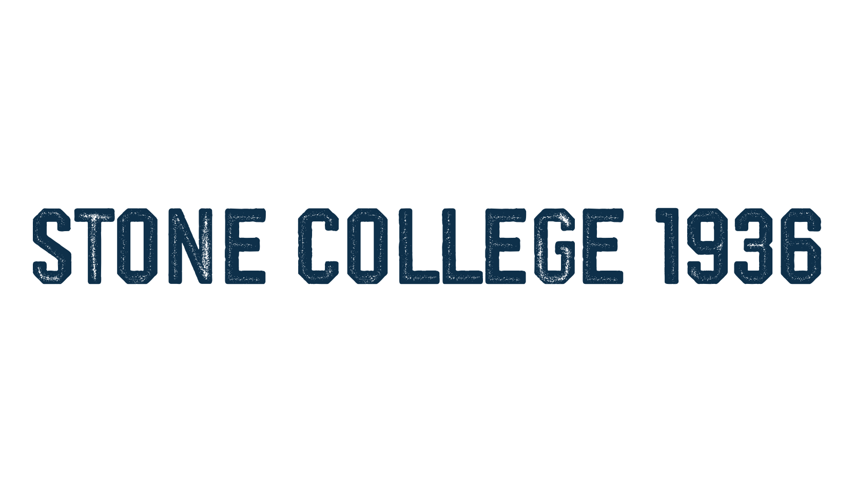 Stone College 1936, old school font preview
