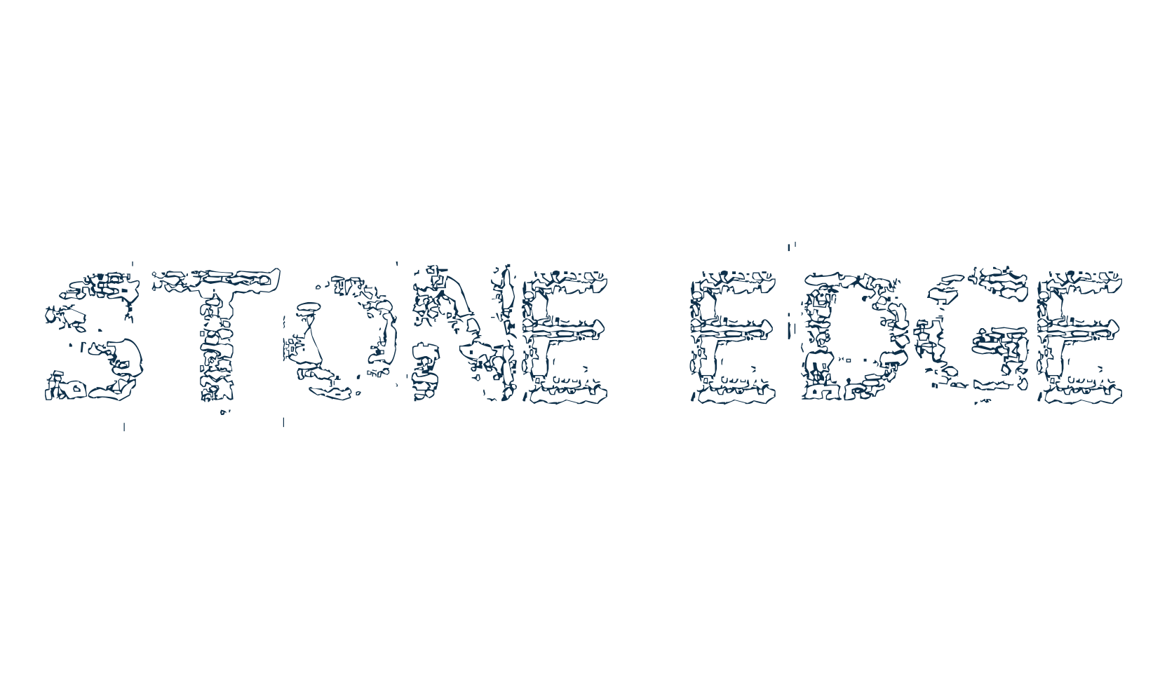 Stone Edge, fancy destroy decorative font preview