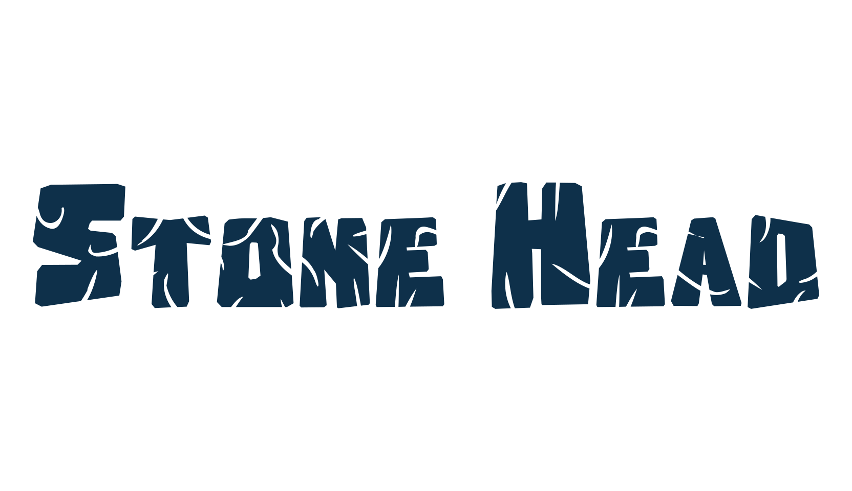 Stone Head, cartoon font preview