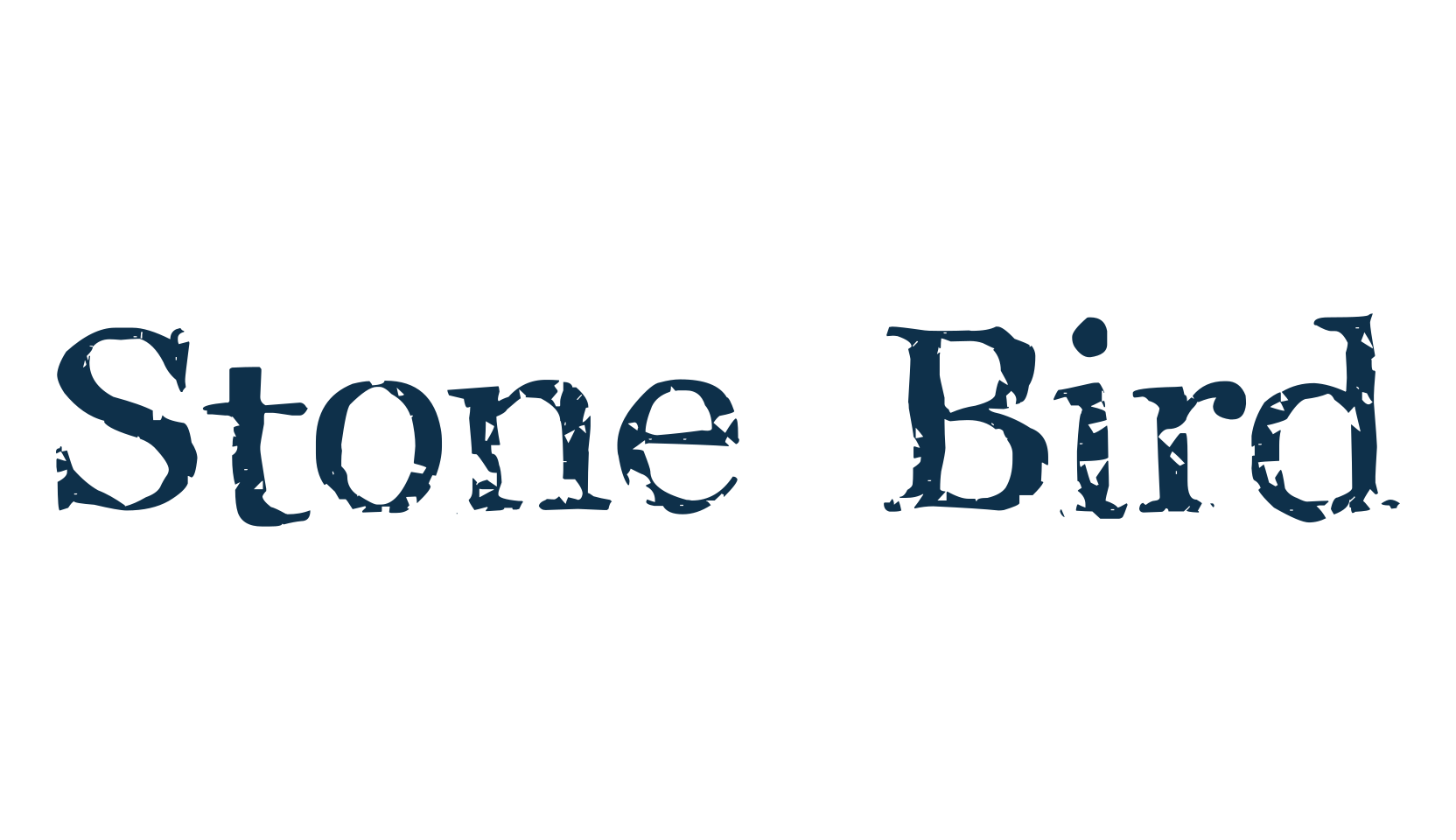 Stone Bird, eroded font preview