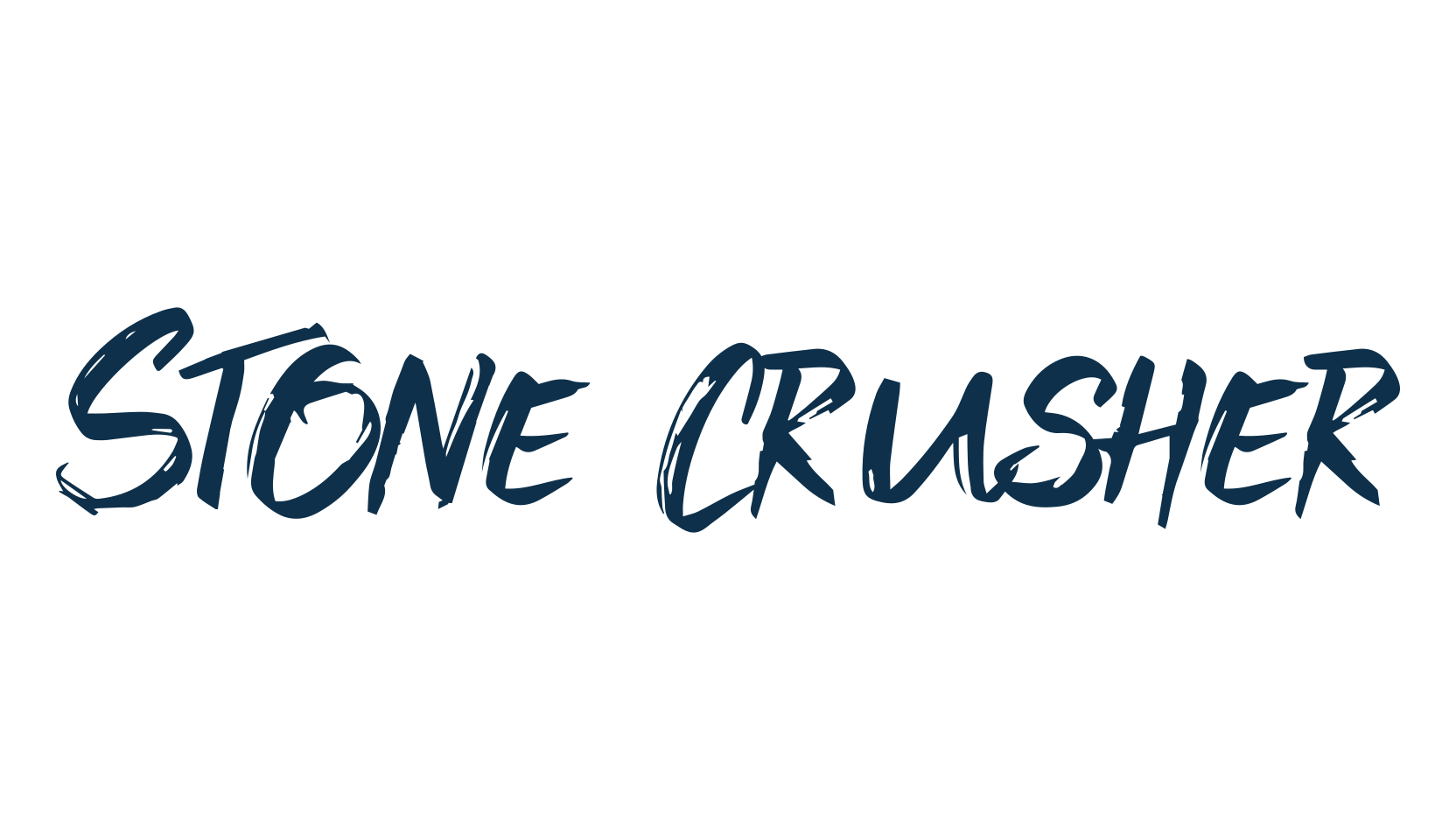 Stone Crusher (stonecrusher), script brush fancy decorative calligraphy font preview
