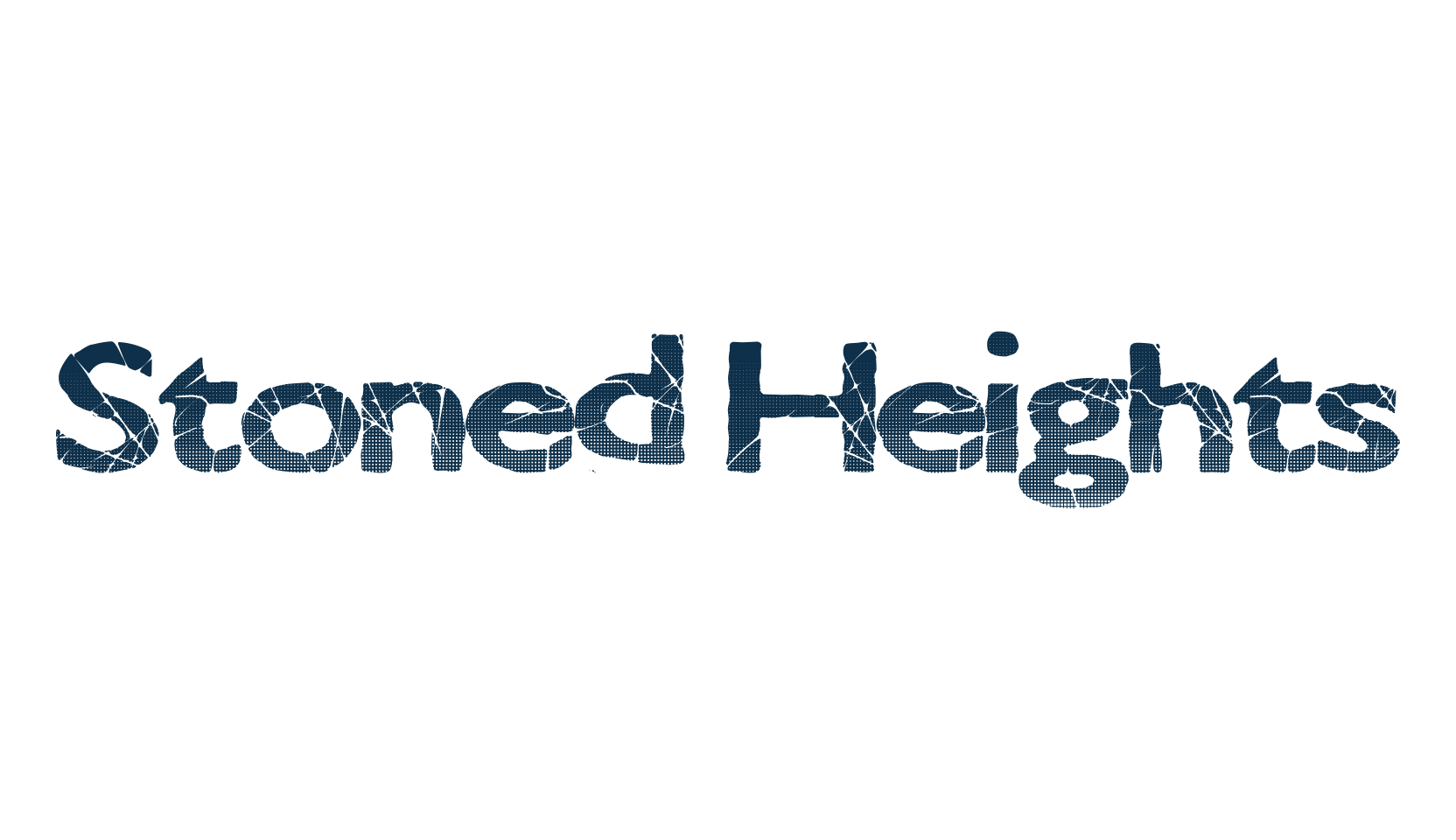 Stoned Heights, eroded font preview