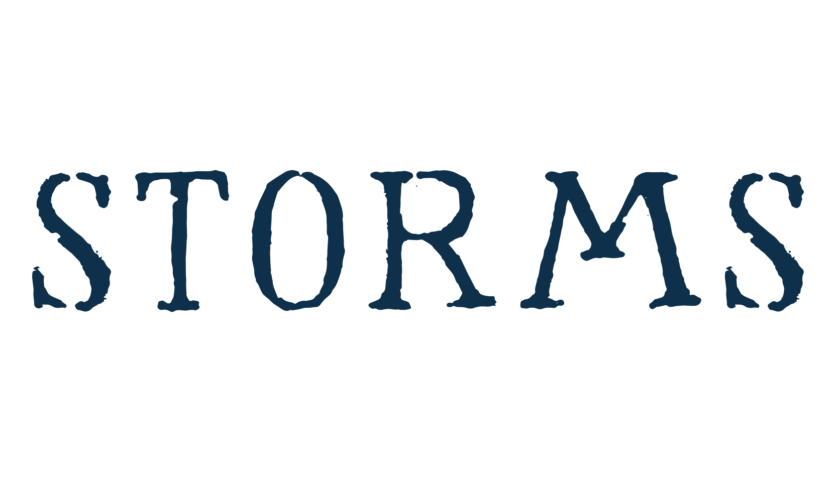 Storms, eroded font preview