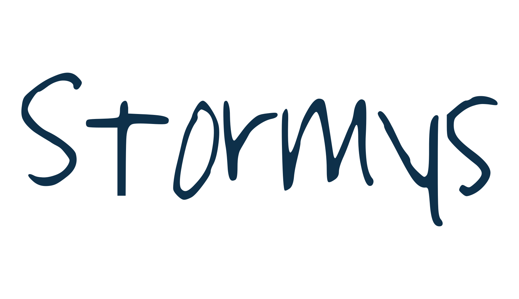 Stormys, handwriting font preview