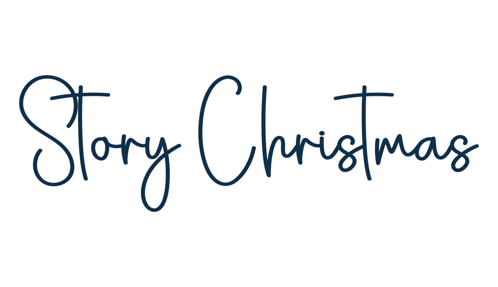 Story Christmas, script handwritten fancy decorative calligraphy font preview