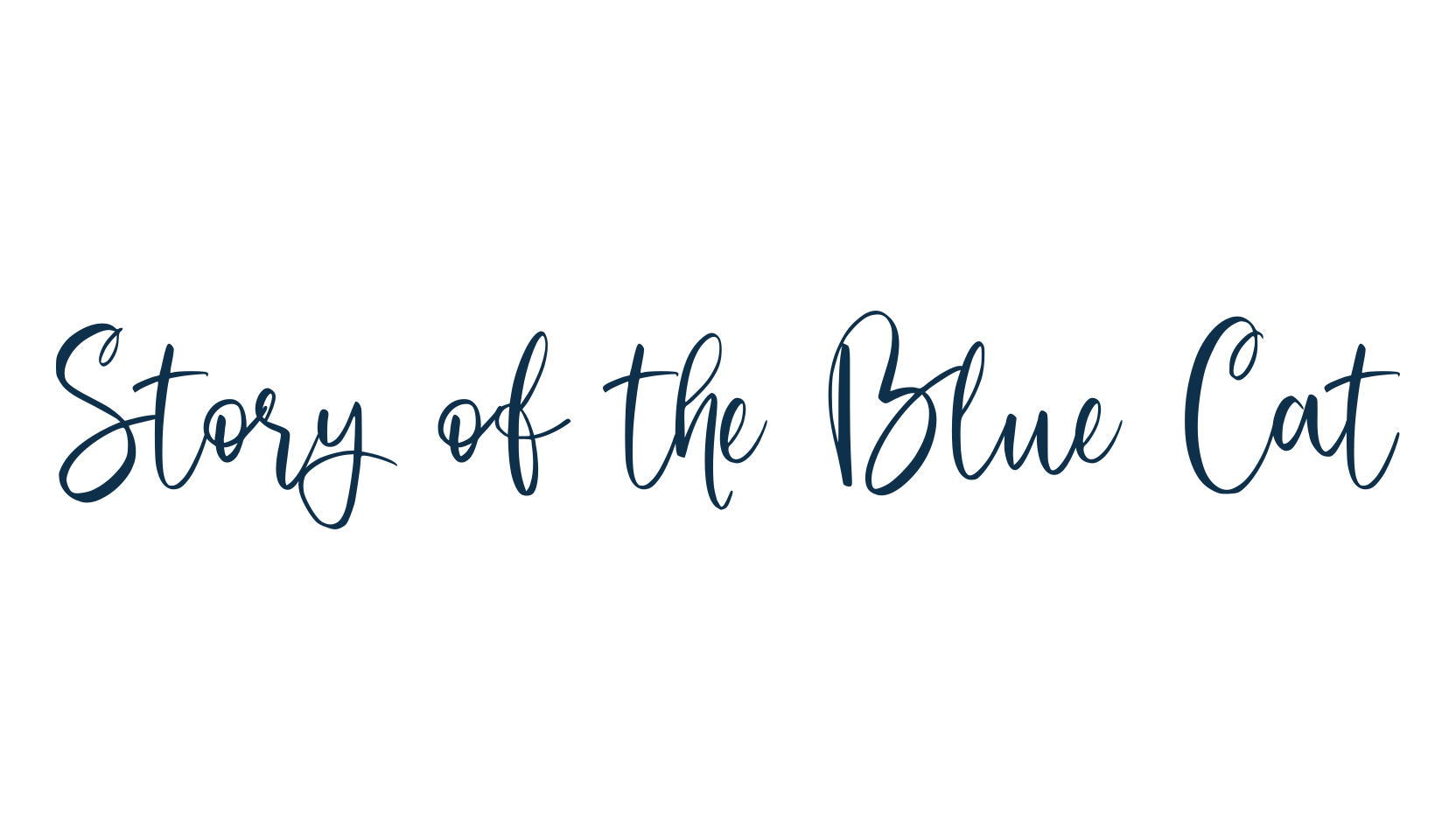 Story of the Blue Cat, handwriting font preview