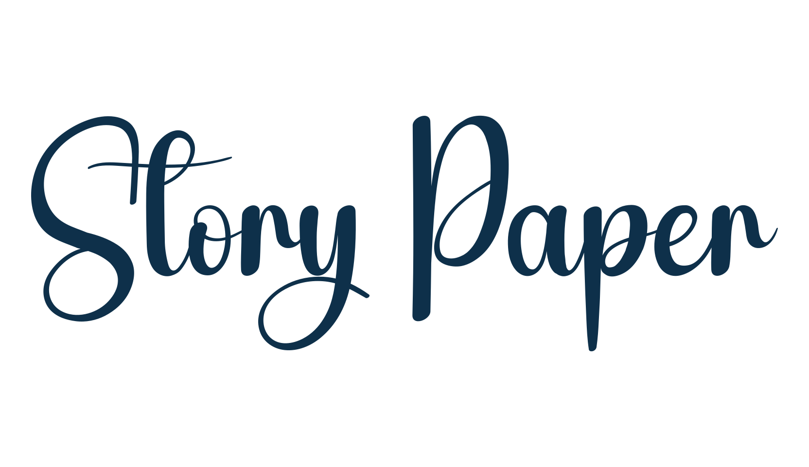 Story Paper, script handwritten fancy decorative calligraphy font preview