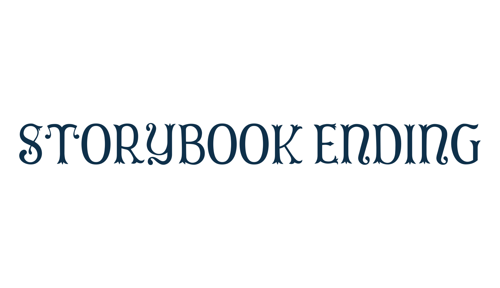 Storybook Ending, fancy retro decorative font preview