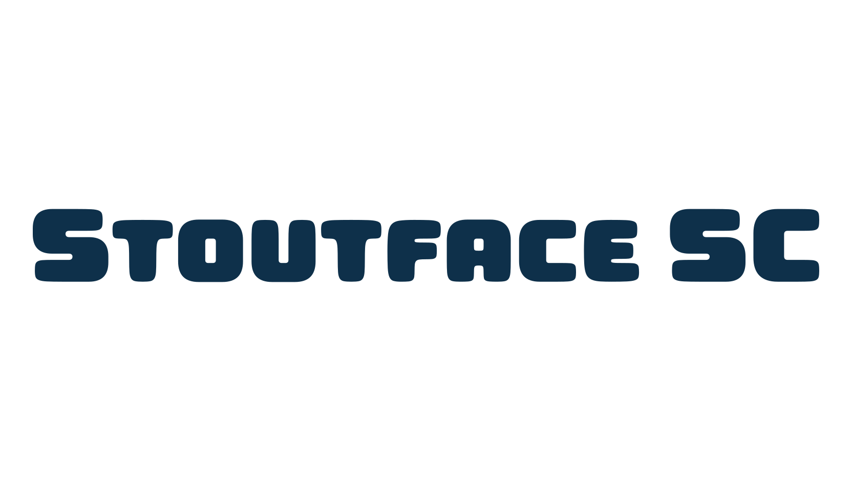 Stoutface SC, various font preview