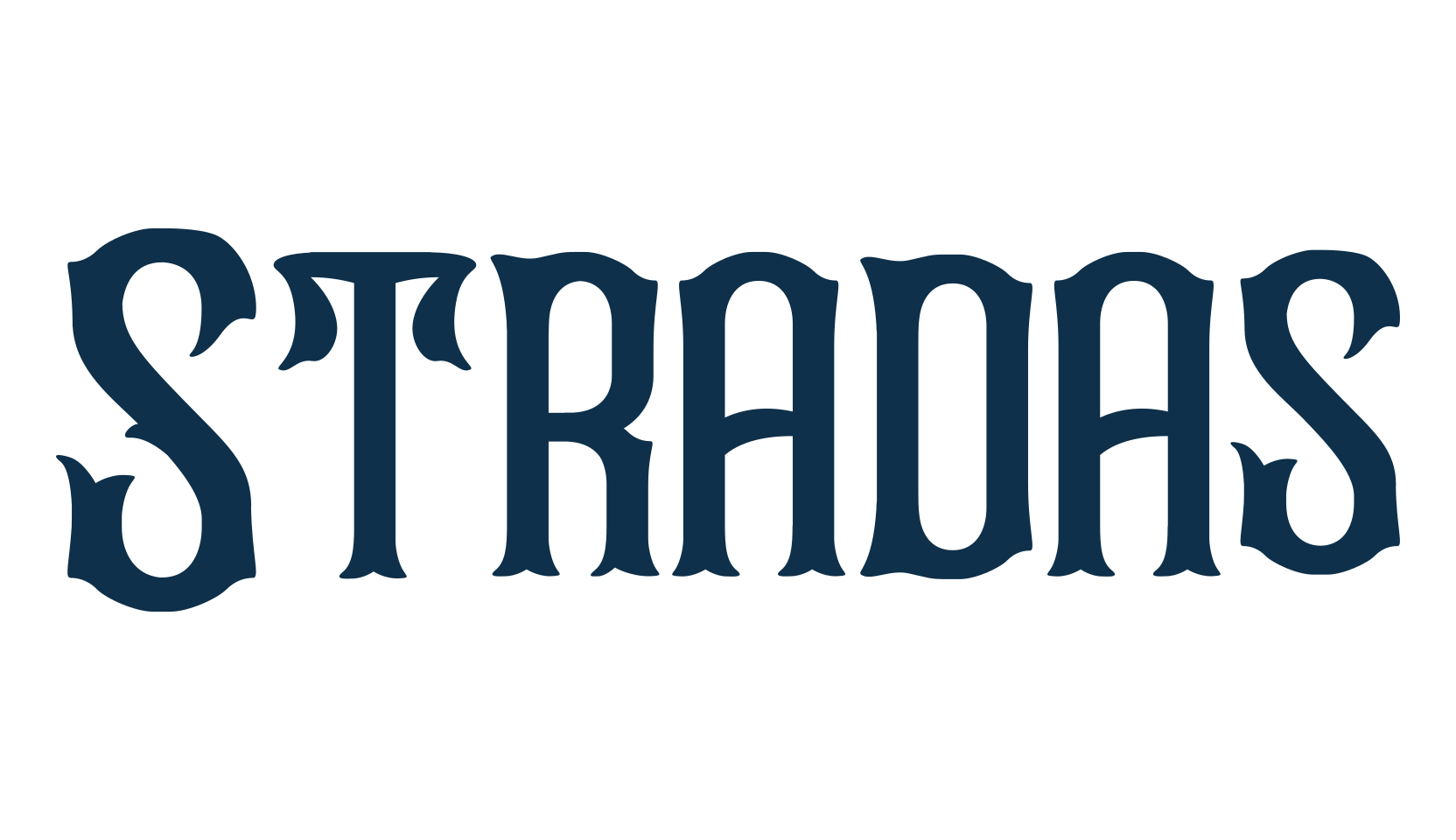 Stradas, fancy retro decorative font preview