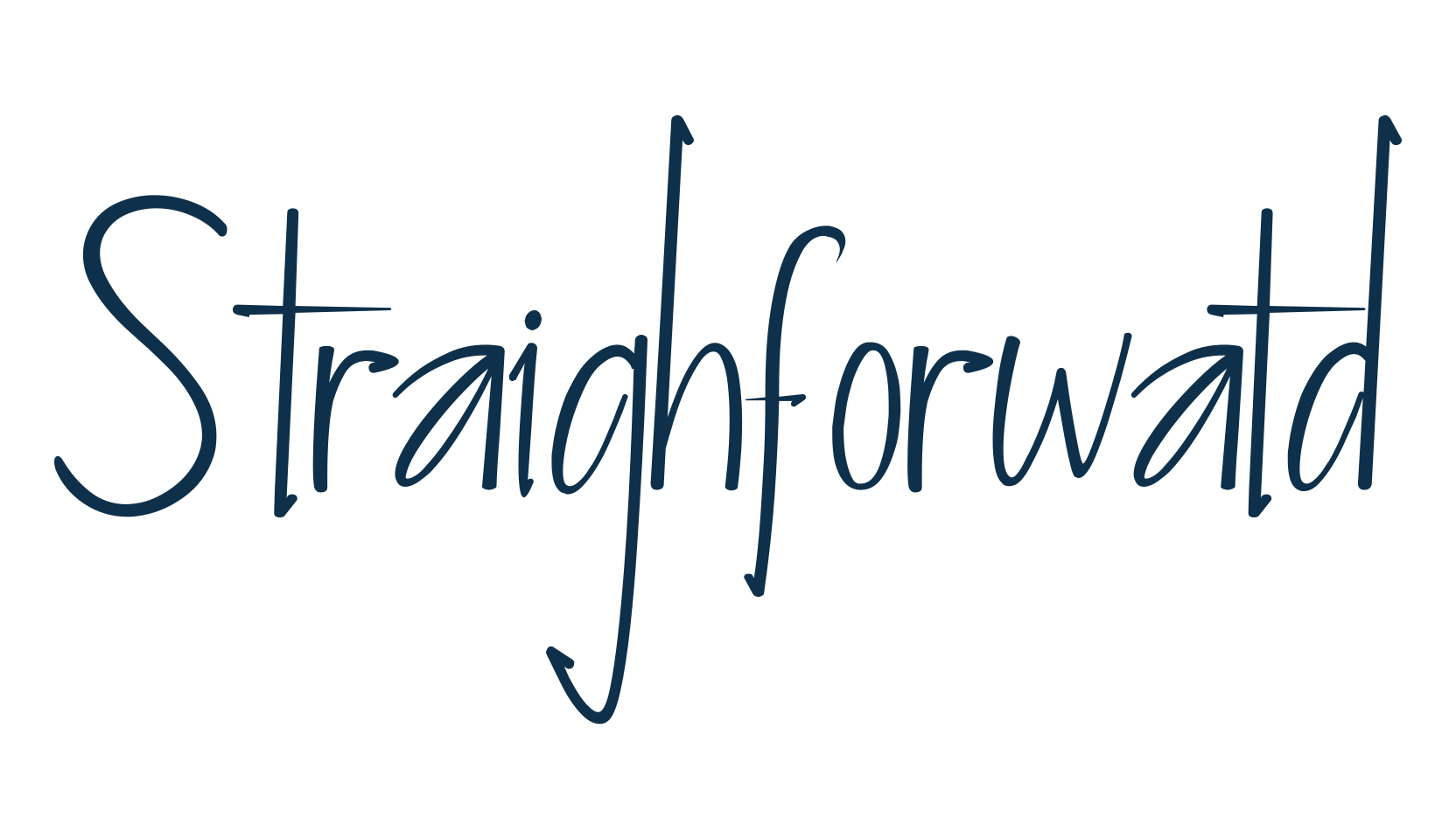 Straighforwatd, fancy decorative font preview