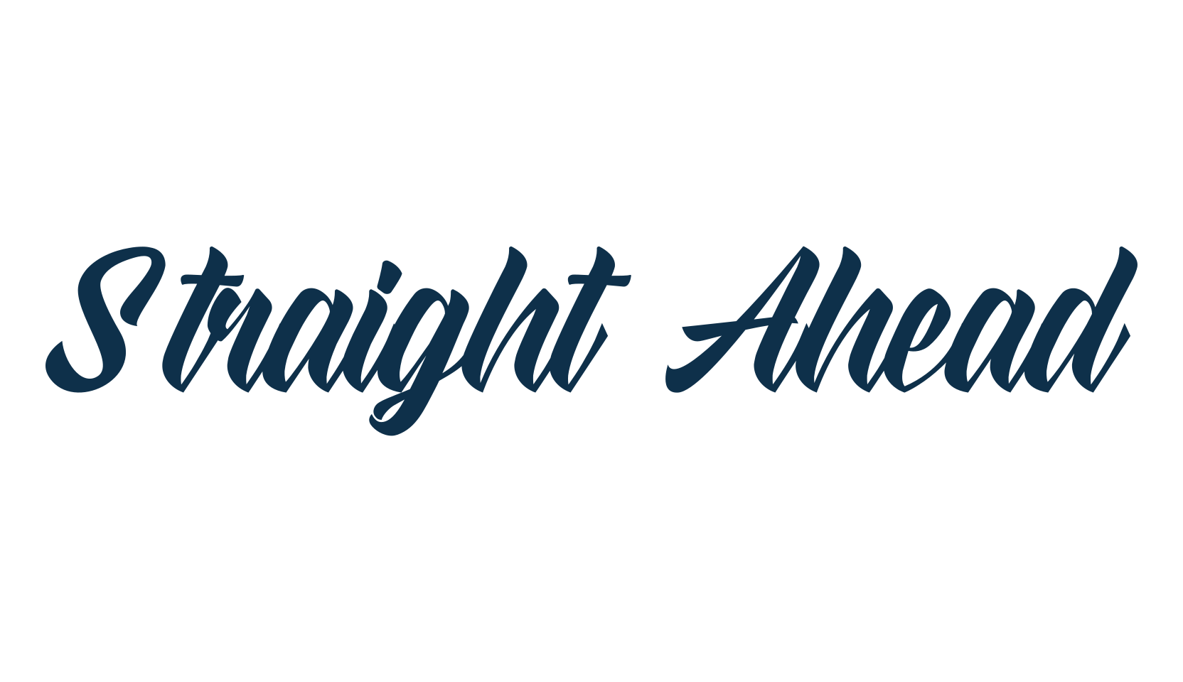 Straight Ahead, fancy decorative font preview